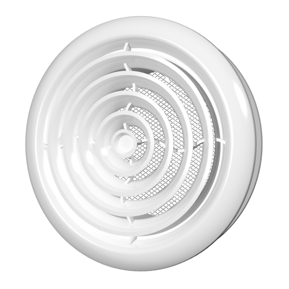 Диффузор приточно-вытяжной со стопорным кольцом и фланцем (10DK ...