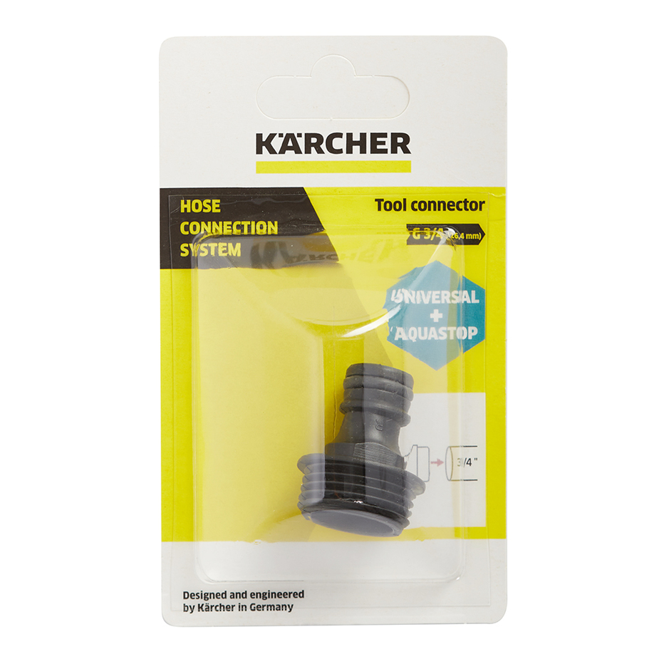 Соединитель для подключения шланга с краном karcher 26450990 пластиковый 3 4 нр