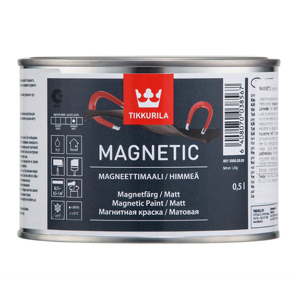 Краска декоративная Tikkurila Magnetic магнитная серая 0,5 л