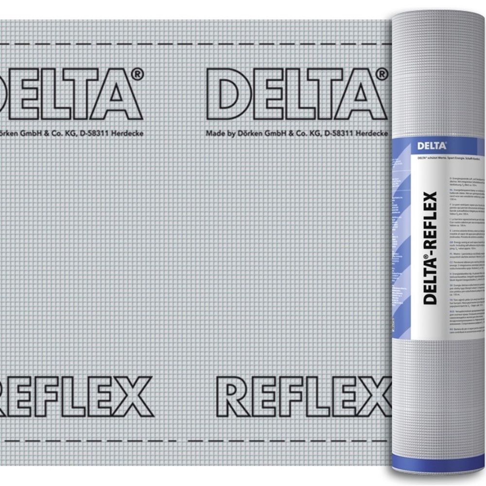 фото Пароизоляция теплоотражающая delta reflex 180 г/м2 75 кв.м