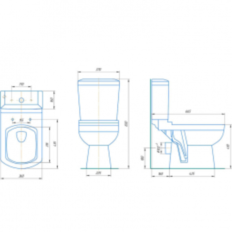 Унитаз-компакт Kirovit Домино/К двойной слив (519954) — купить в ...