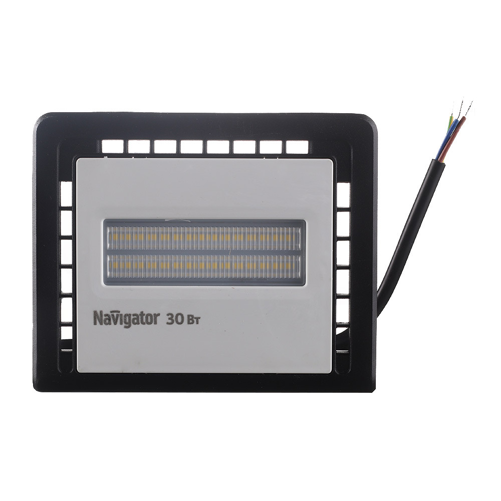 Прожектор светодиодный Navigator ДО-30 4000К 30 Вт IP65 черный (14143) прожектор светодиодный rev до 10 4000к 10 вт ip65 черный 32600 7