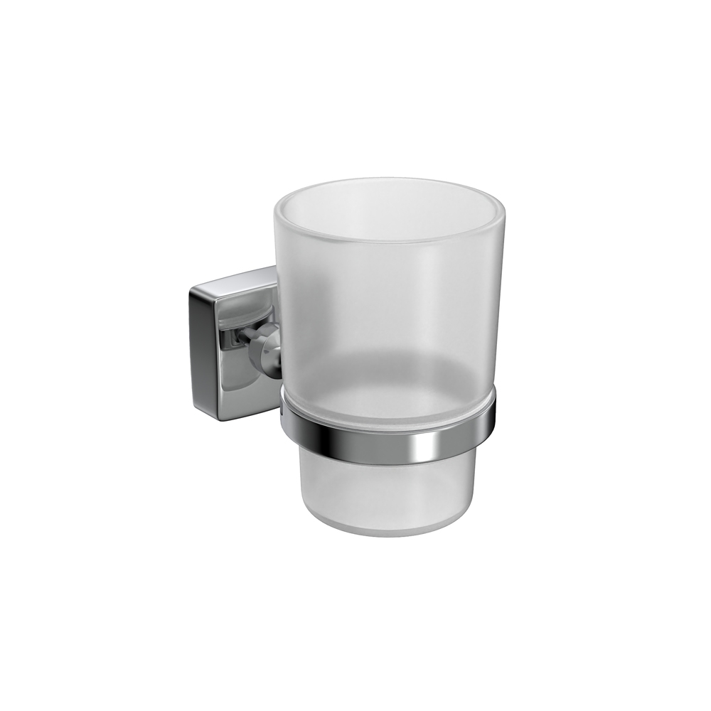 Стакан для ванной Fora Keiz с держателем стекло прозрачный/ металл хром (K044) кольцо для полотенец fora keiz k011 хром