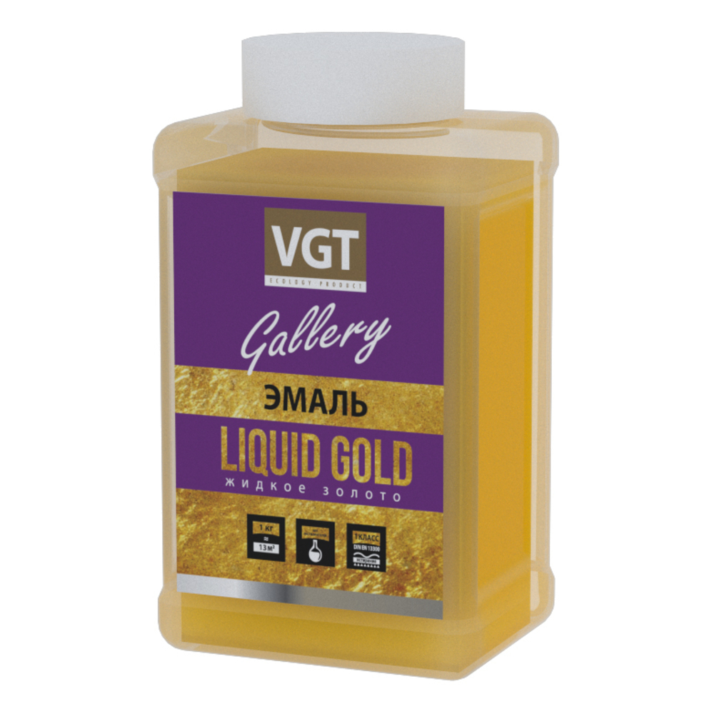 Эмаль универсальная перламутровая Жидкое золото Gallery VGT 1 кг ...