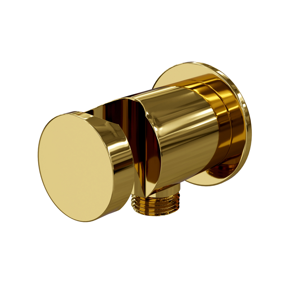 Подключение шланга WasserKraft с держателем латунь золото (A189) подключение шланга wasserkraft с держателем латунь хром a086