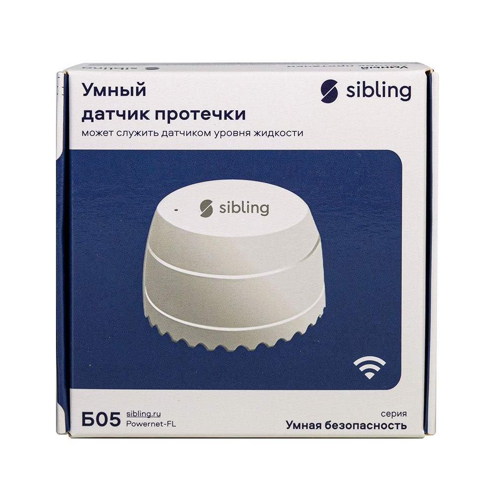 фото Датчик протечки для устройства умного дома sibling powernet-fl smart home внутренняя установка беспроводной белый (00-00003014)