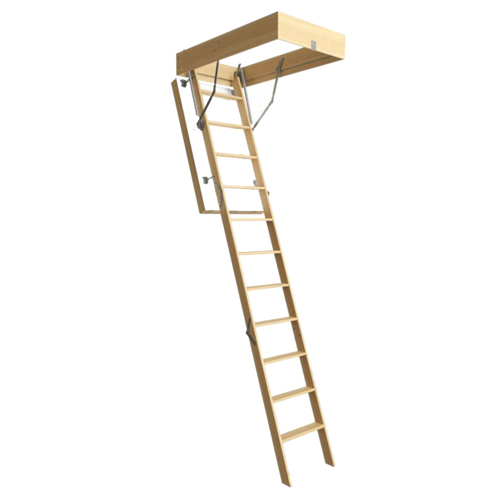 фото Лестница чердачная docke lux деревянная 300х70х120 см