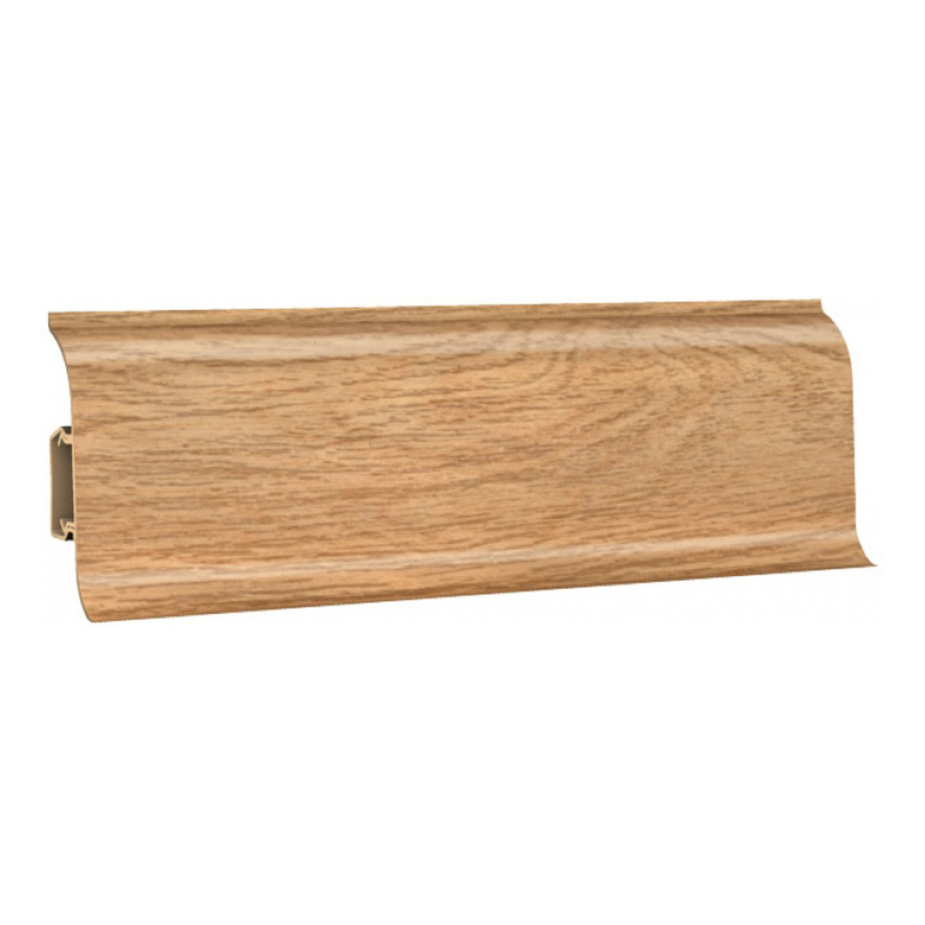 Плинтус ПВХ Абсолют 60 мм дуб калифорнийский глянец 2,5 м — купить в ...