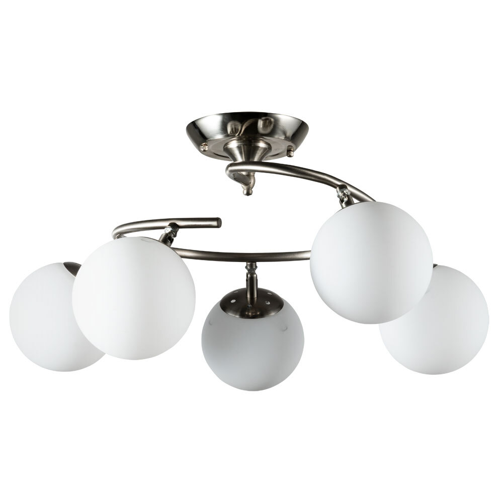 

Люстра потолочная Arte Lamp Brooke E27 300 Вт 12 кв.м (A2717PL-5SS)