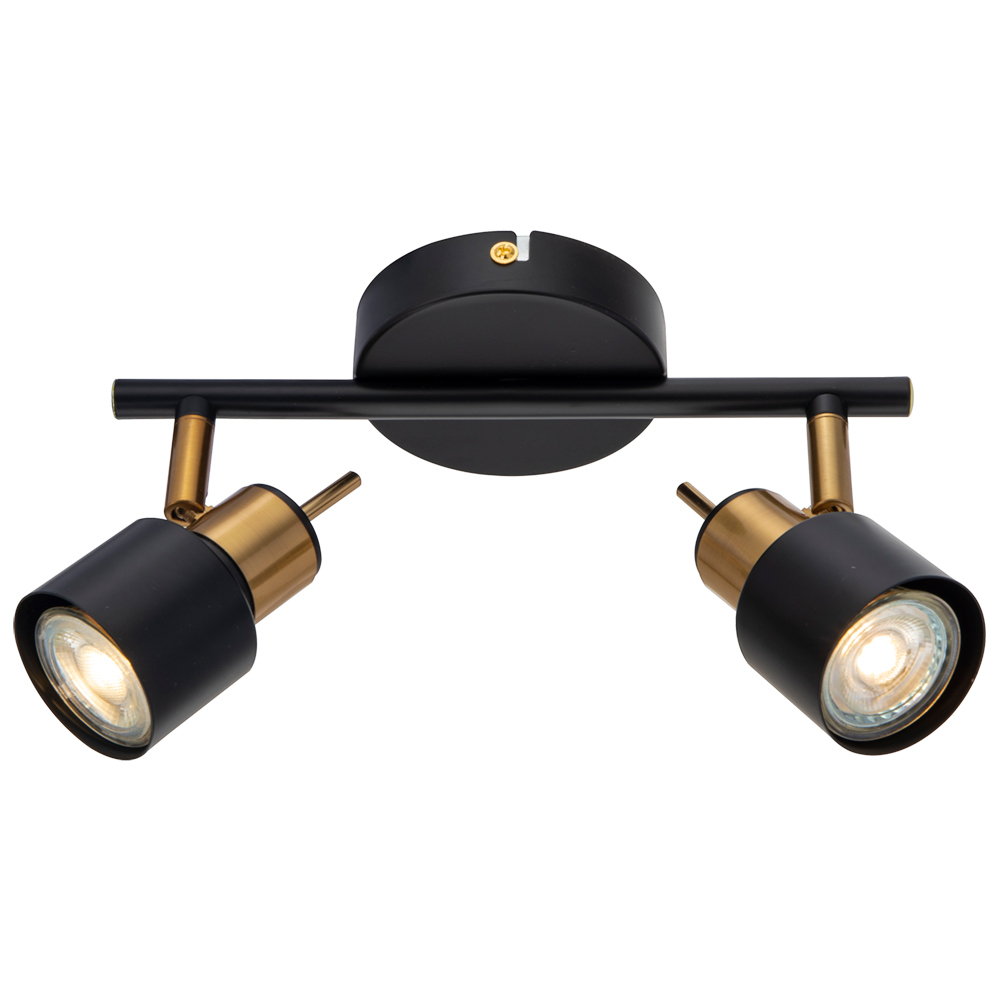 Спот Arte Lamp GU10 100 Вт 4 кв.м черный IP20 (A1906PL-2BK) спот потолочный накладной черный arte lamp gu10 50 вт ip20 под 2 лампы a1906pl 2bk