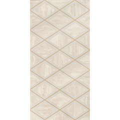 Плитка декор Керамин Треви 3 ромбы светло-бежевая 600x300x8,5 мм