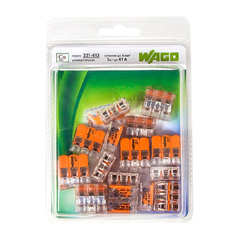 Клемма на 3 провода Wago 221-613 0,5-6 кв.мм с рычажками без пасты (20 шт.)