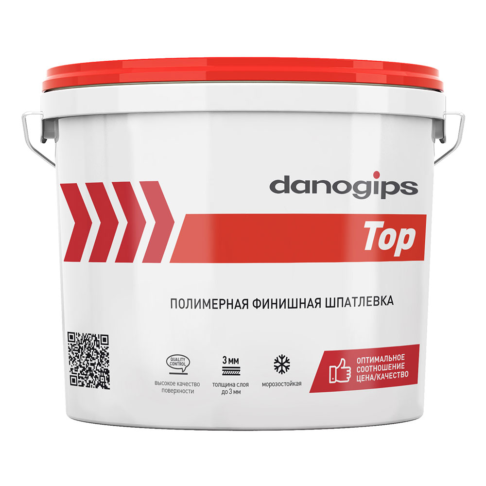 шпатлевка danogips superfinish универсальная 3 л 5 кг Шпатлевка финишная Danogips Top 3 л/5 кг