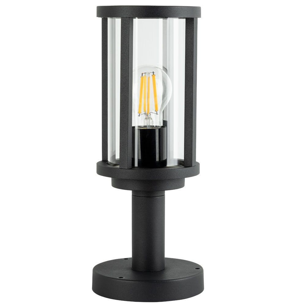 фото Светильник садово-парковый arte lamp toronto черный 340 мм e27 ip54 (a1036fn-1bk)