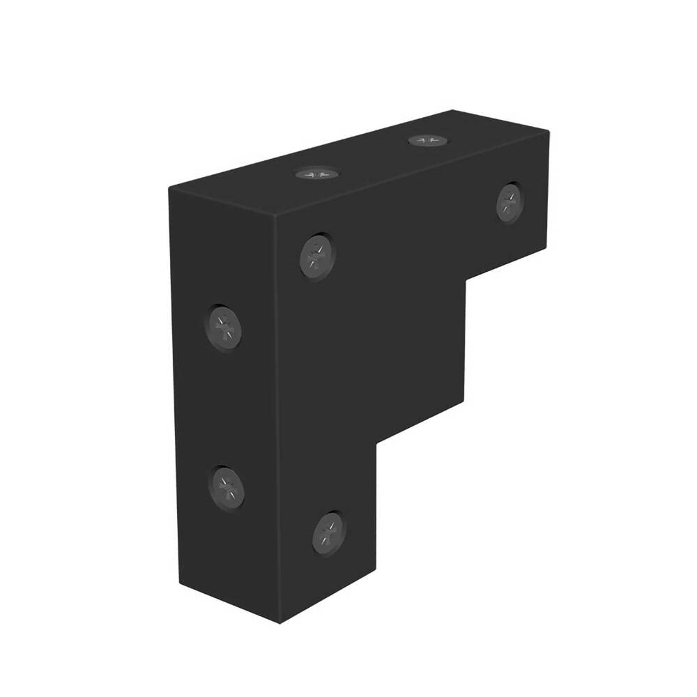 фото Уголок металлический для раздвижных дверей лофт черный матовый 75х75х25 мм valcomp by mantion