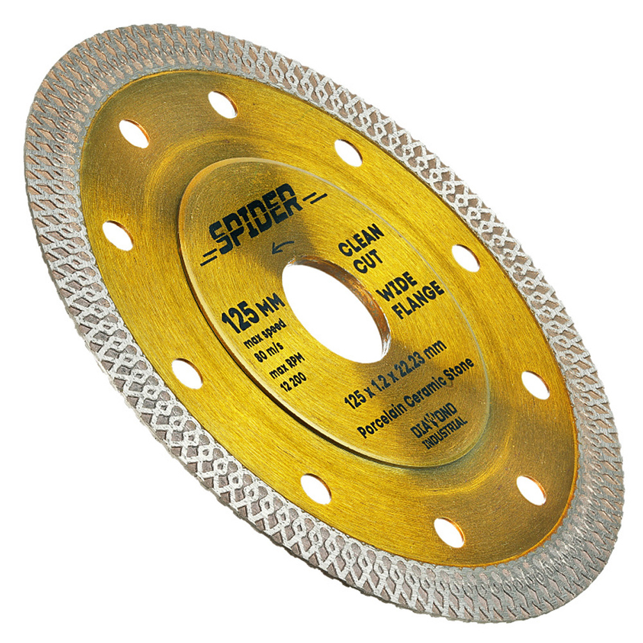 Диск алмазный по керамограниту Diamond Industrial Spider 125x22,23x1,2 ...