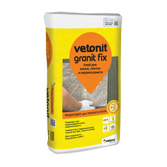 Клей для плитки/ керамогранита/ мозаики Vetonit Granit fix серый (класс С1 T) 25 кг