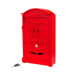 Ящик почтовый Аллюр №4010 с замком красный