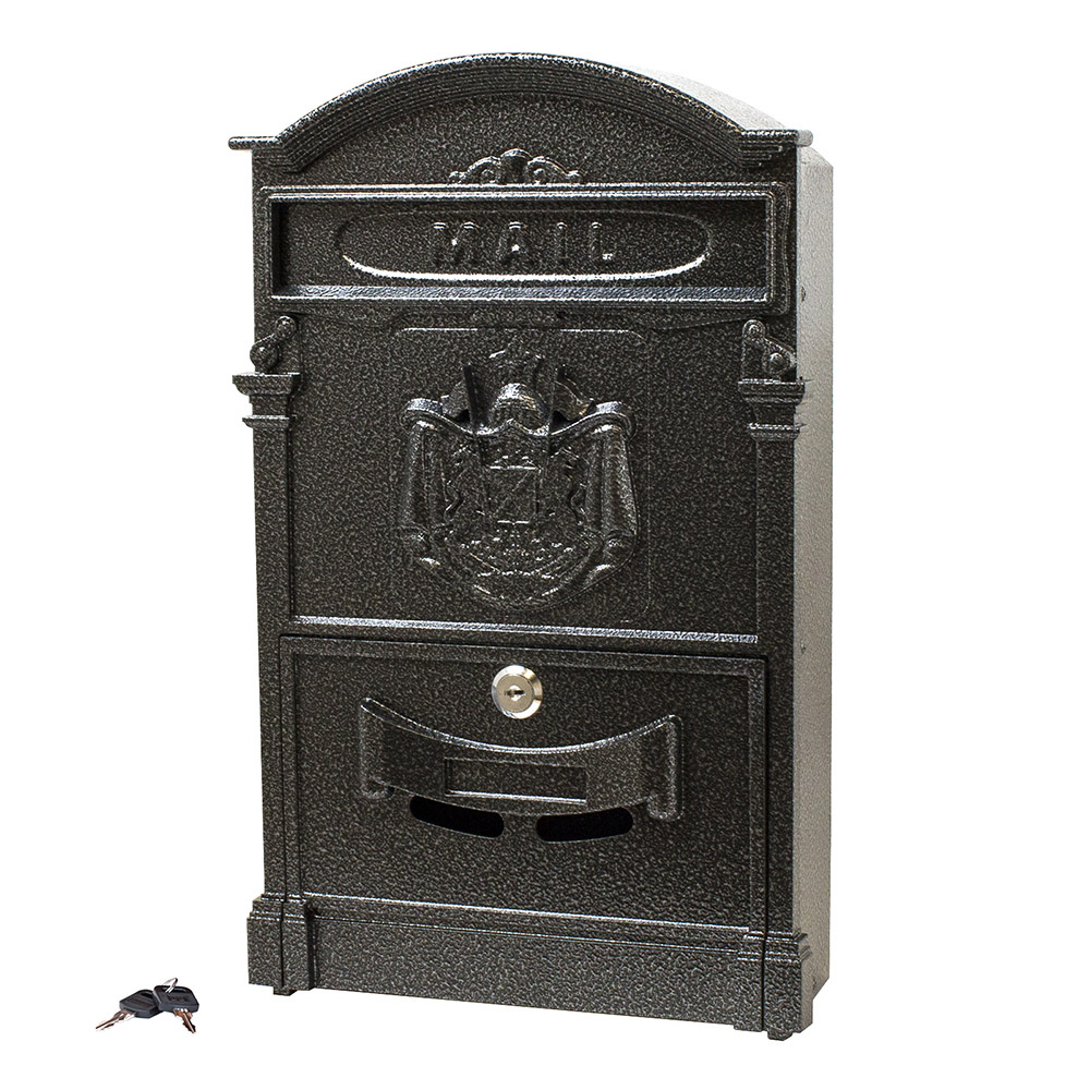 Ящик почтовый Аллюр №4010 с замком серебро аллюр ящик почтовый 4010 желтый