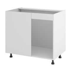 Кухонный шкаф напольный угловой 90х72х56 см белый без полок