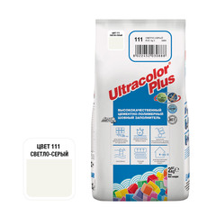 Затирка цементная Mapei Ultracolor Plus 111 светло-серая 2 кг