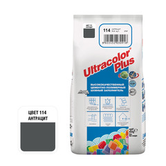 Затирка цементная Mapei Ultracolor Plus 114 антрацит 2 кг