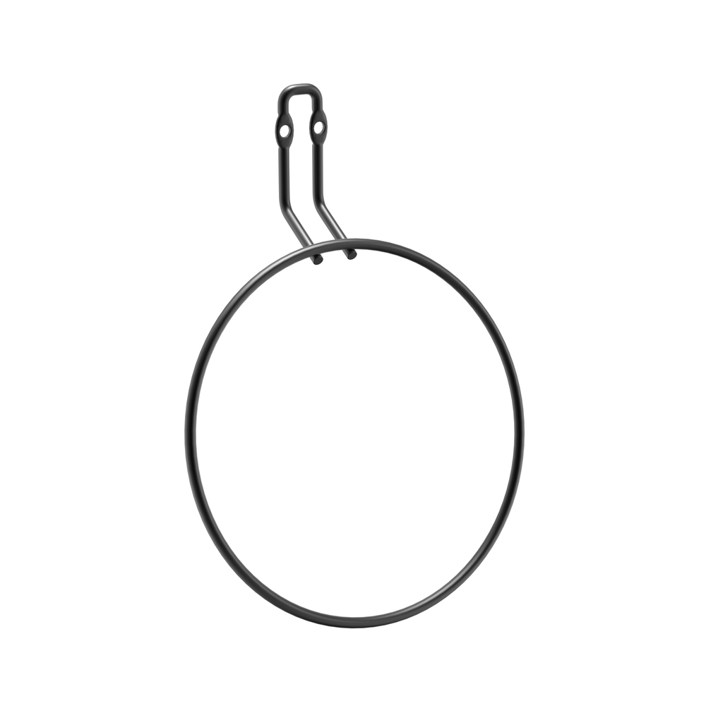 Полотенцедержатель кольцо Fora Fresh d160 мм на шуруп металл черный (FOR-FR011BL)