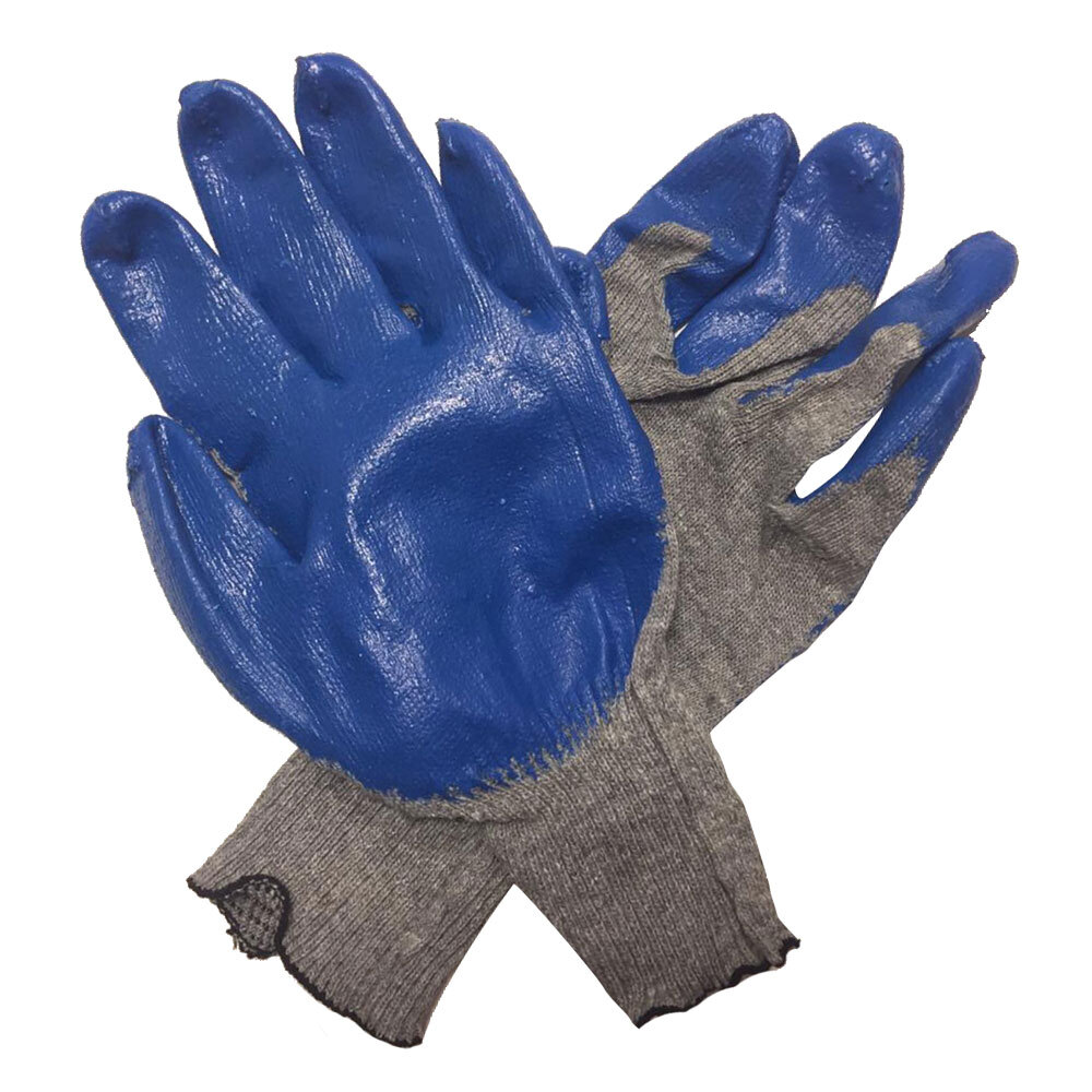 Перчатки х/б с тройным латексным обливом серо-синие 10 (XL) перчатки х б маслобензостойкие 168123 3923 с нитриловым обливом 10 xl