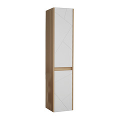 Пенал АСБ-Мебель Диана 350 мм подвесной белый/дуб янтарный