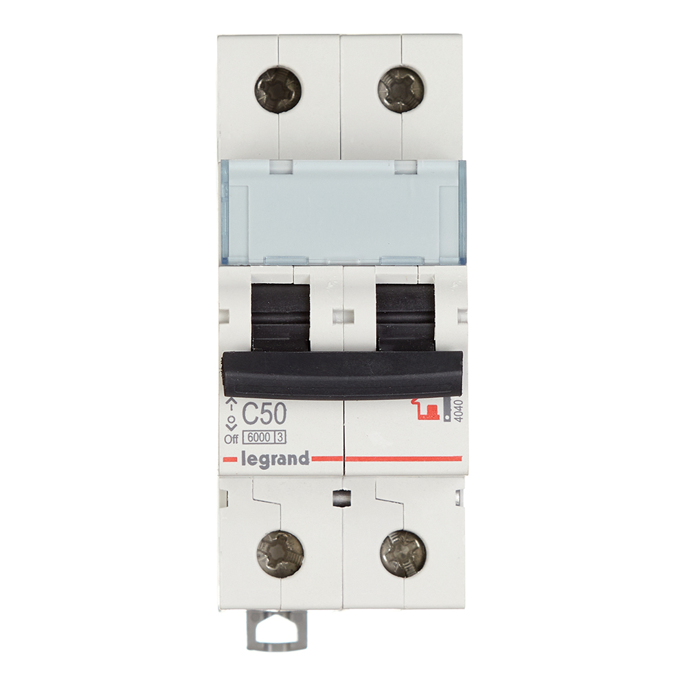 Автоматический выключатель Legrand TX3 2P 50А тип C 6 кА 230 В на DIN-рейку (404047)