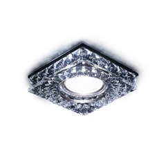 Светильник встраиваемый Ambrella light со светодиодной лентой S251 BK хром/тонированный хрусталь