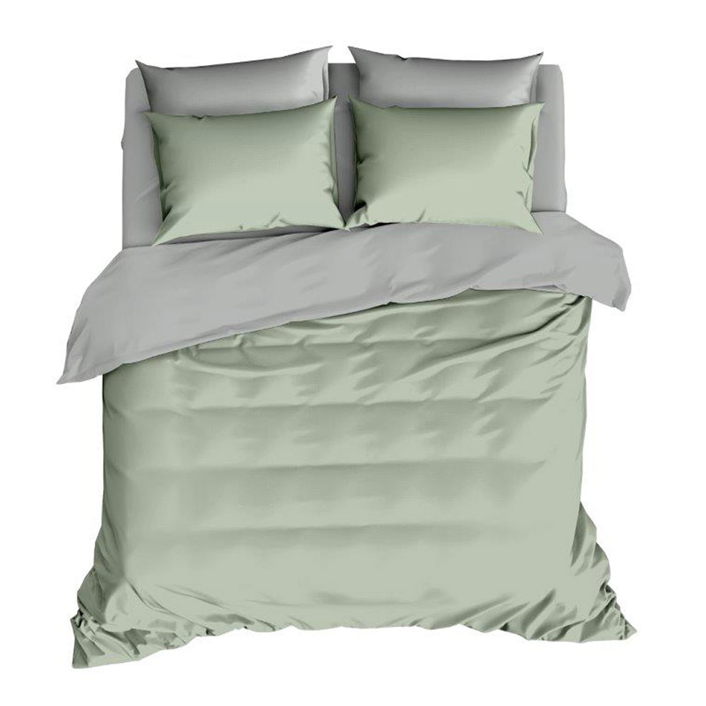 комплект постельного белья mona liza евро plus сатин белый Комплект постельного белья Евро сатин Mona Liza Шалфей (5205/50)
