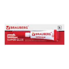 Клей моментальный прочный BRAUBERG 3г 605566