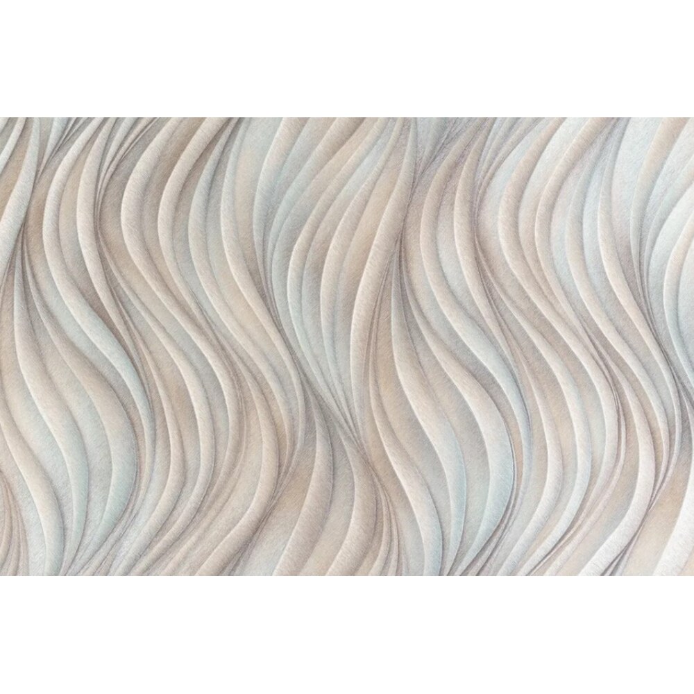 Обои виниловые горячего тиснения ОВК Дизайн Эфес зеленые волна 1,06x10м ...