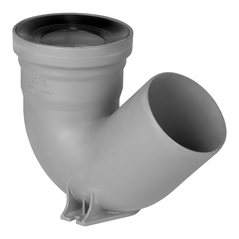 Сифон Ostendorf для напольного унитаза (339960) d110 мм 135° пластиковый для внутренней канализации сифон ostendorf для напольного унитаза 339960 d110 мм 135° пластиковый для внутренней канализации