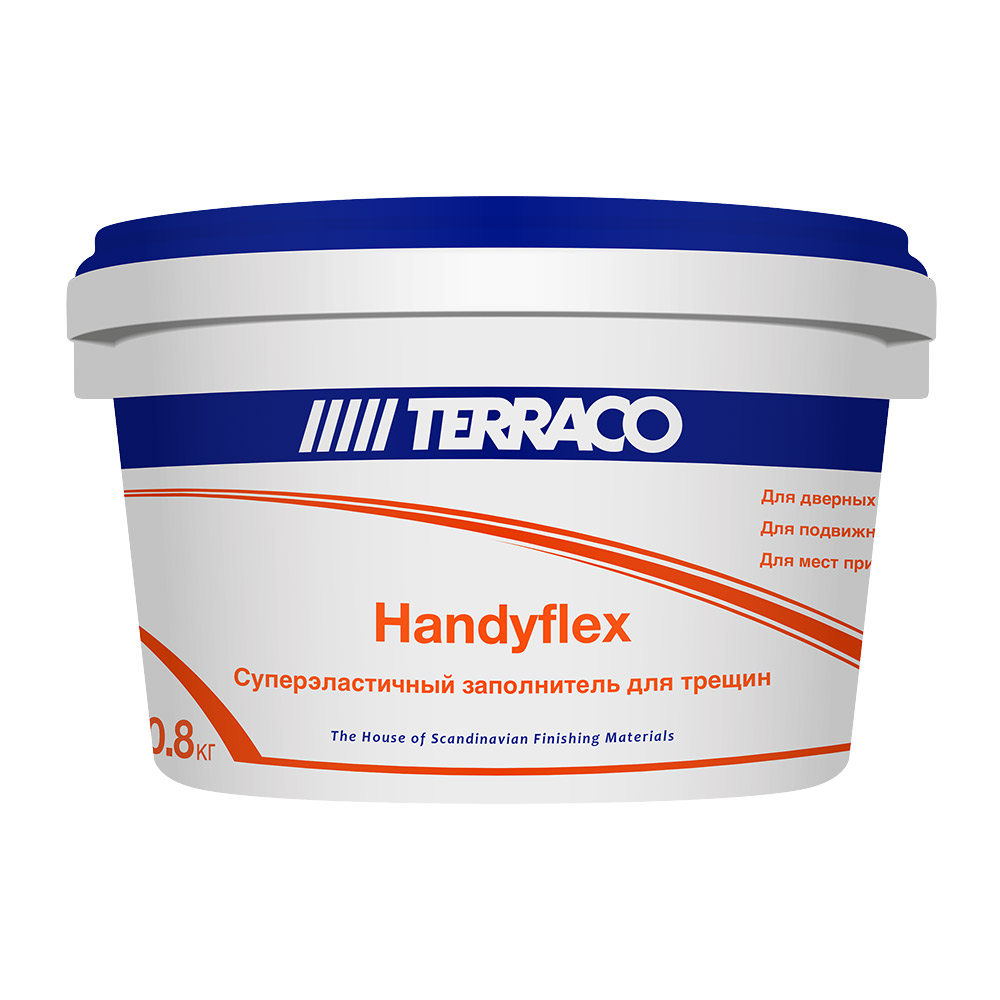 Заполнитель трещин Terraco Handyflex 0,8 кг декоративное покрытие terraco handyflex белый 5 кг