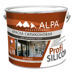 Краска фасадная ВД силиконовая ALPA PROFI Silicon база C 9л/14,4кг