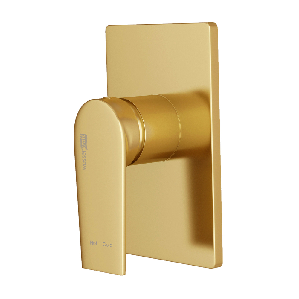 Смеситель для душа встраиваемый WasserKraft Aisch однорычажный золото (5551) смеситель для душа wasserkraft aisch 5551 золото матовое