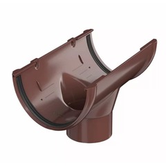 Воронка желоба Технониколь Стандарт пластиковая d125-82 мм коричневая