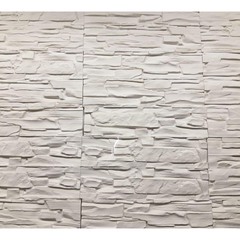 Декор камень ИР Сланец Альпийский СА-01 белый гипс 0,65 м2