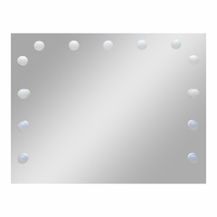 Зеркало настенное с лампочками Benedicta 900х700 мм гримерное белое