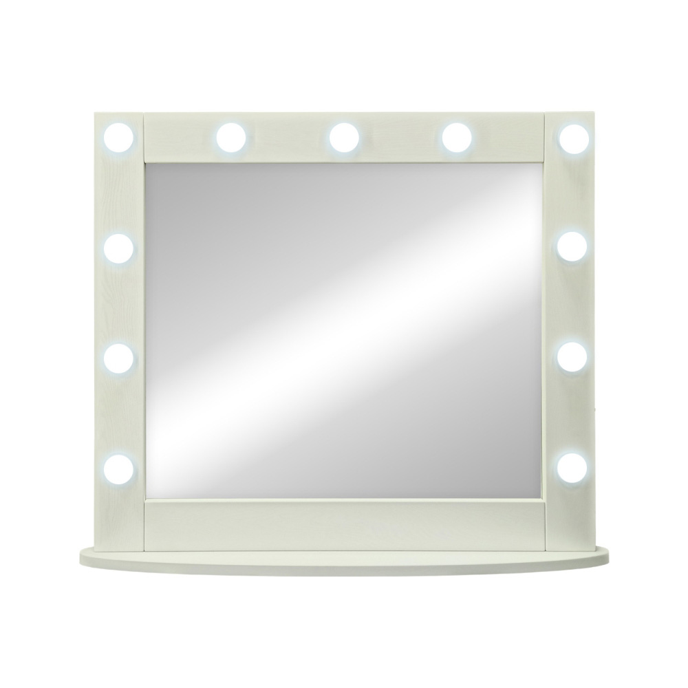 Зеркало настенное с подсветкой Joao 800х700 мм гримерное белое