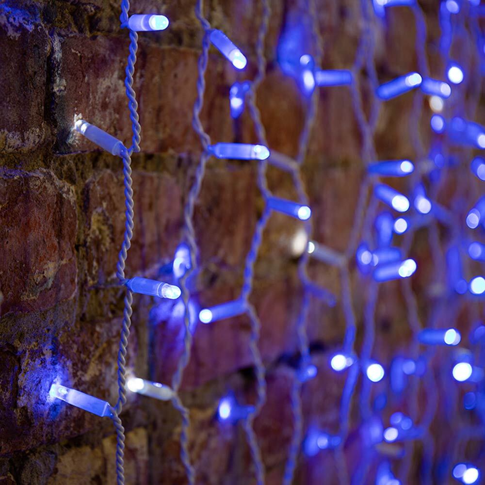 Гирлянда светодиодная Neon-Night уличная Дождь синяя 2х1,5 м (235-223 ...