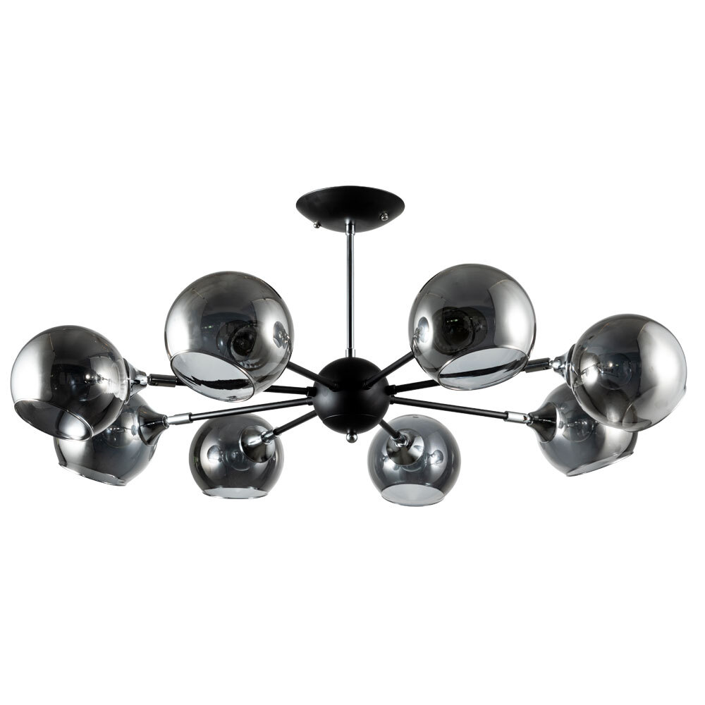 фото Люстра потолочная arte lamp lagos (a2708pl-8bk) e27 60 вт 220 в ip20