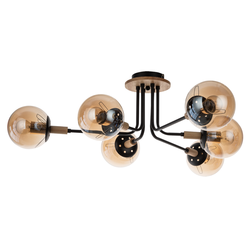 фото Люстра потолочная arte lamp oxford (a2716pl-6bk) e27 40 вт 220 в ip20