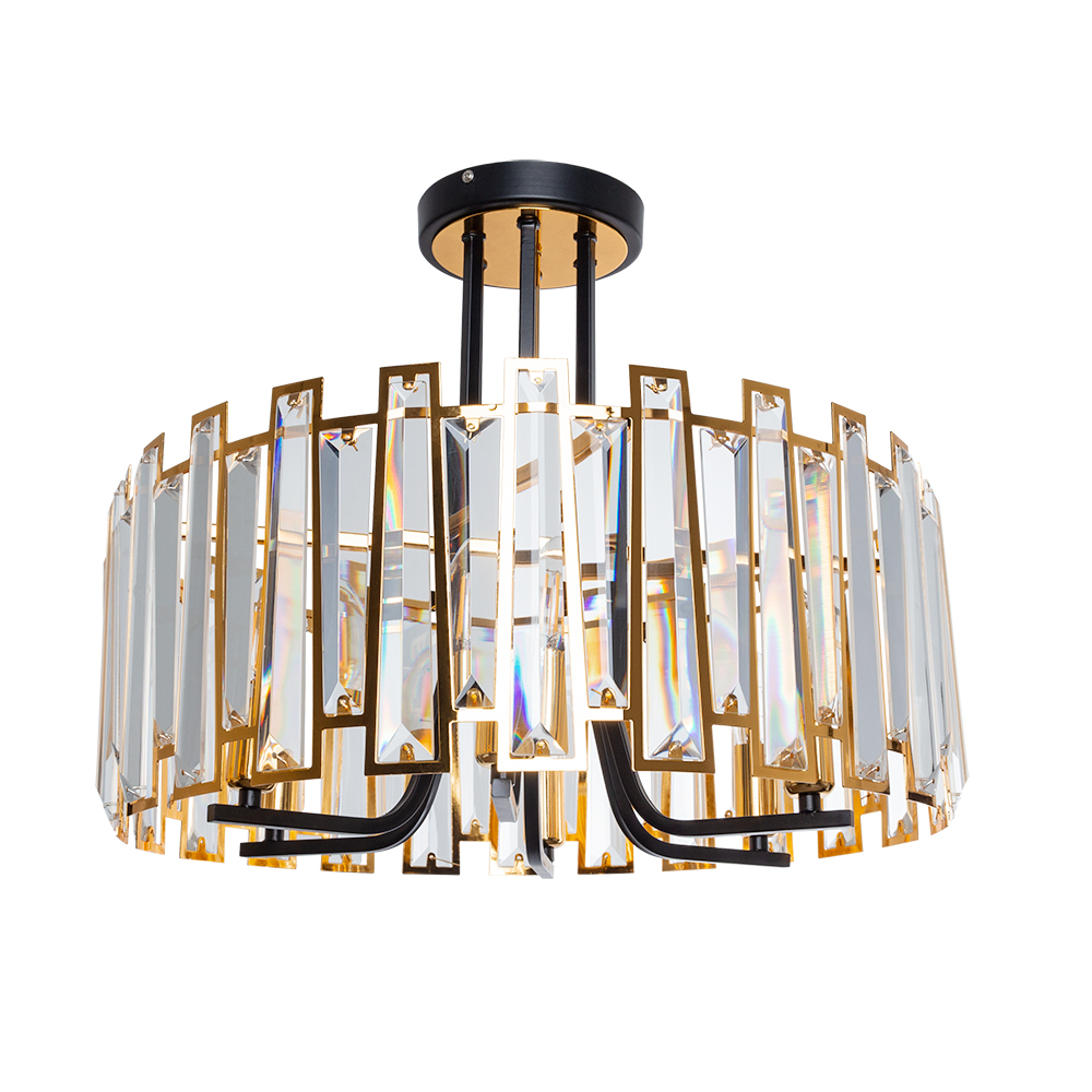 фото Люстра потолочная arte lamp amber (a1028pl-6bk) e14 40 вт 220 в ip20