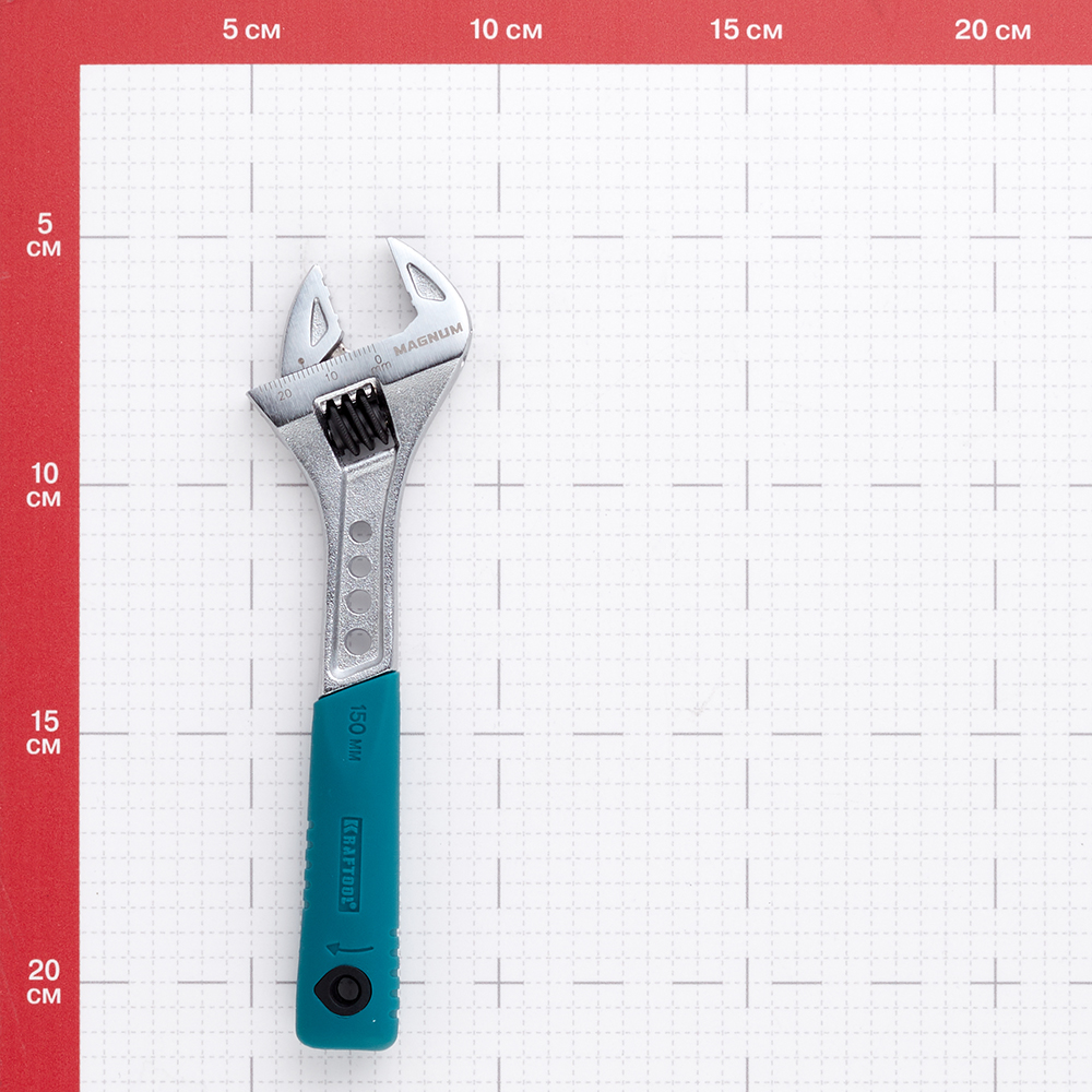 Ключ разводной изогнутый Kraftool Professional 150 мм двухкомпонентная рукоятка Вид№4