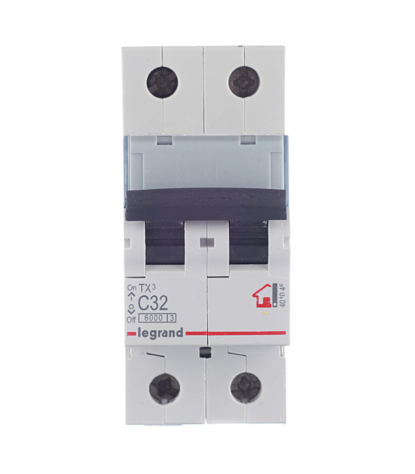Автоматический выключатель Legrand TX3 2P 32А тип C 6 кА 230-400 В на DIN-рейку (404045)