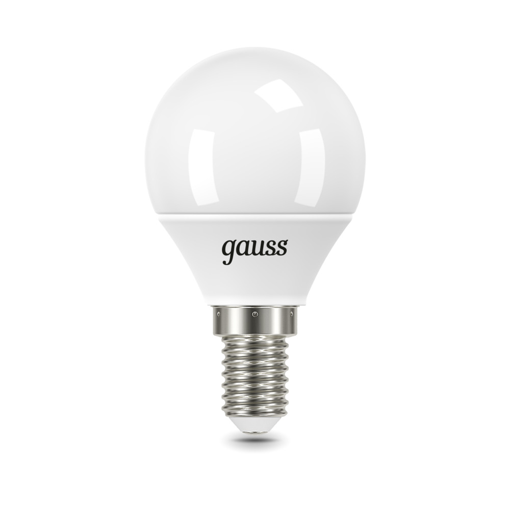 фото Лампа светодиодная gauss e14 6500к 6,5 вт 550 лм 175-240 в шар тонированная