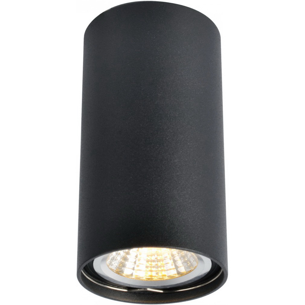 фото Светильник настенно-потолочный gu10 35 вт 56 мм ip20 arte lamp unix (a1516pl-1bk)